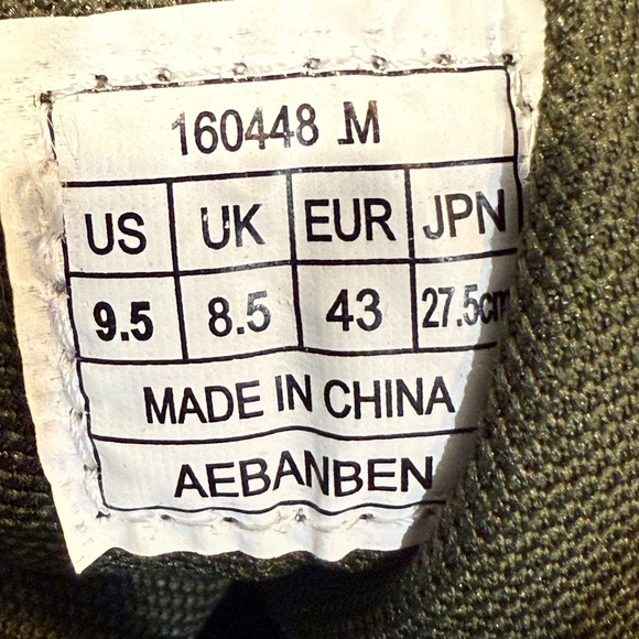 Men’s NORTIV8 Outdoor Non-Slip Hiking Boots- Army green/black/orange. Size 9.5 - Picture 8 of 9